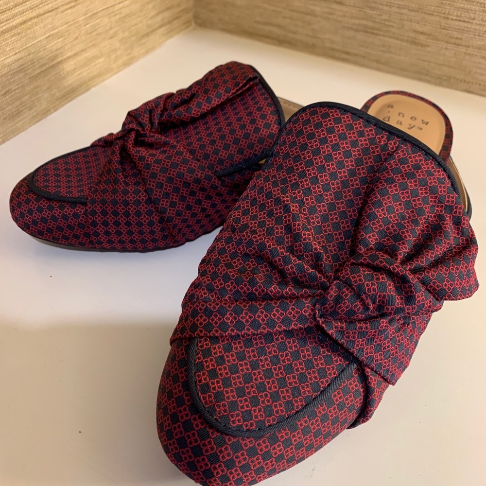 Plaid mules